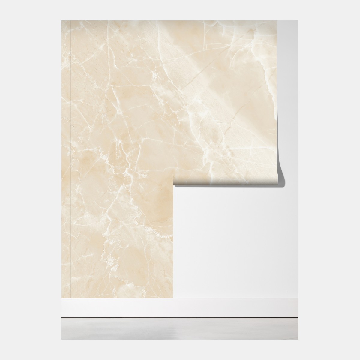 Fototapeta beżowa tekstura marmuru z białymi żyłami – Wallissimo® Fototapeta beżowa tekstura marmuru z białymi żyłami – Wallissimo®