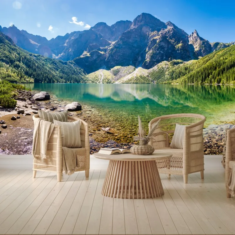 Fototapeta spokojne alpejskie jezioro – Wallissimo® Fototapeta spokojne alpejskie jezioro – Wallissimo®