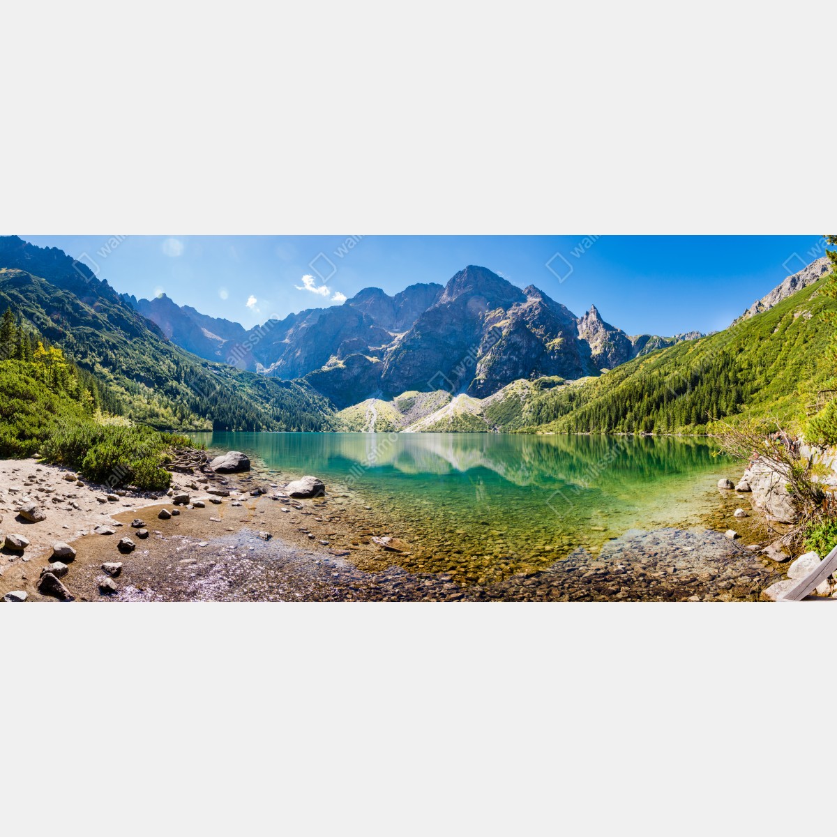 Fototapeta spokojne alpejskie jezioro – Wallissimo® Fototapeta spokojne alpejskie jezioro – Wallissimo®