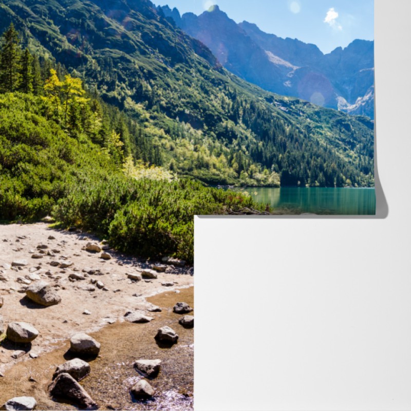 Fototapeta spokojne alpejskie jezioro – Wallissimo® Fototapeta spokojne alpejskie jezioro – Wallissimo®