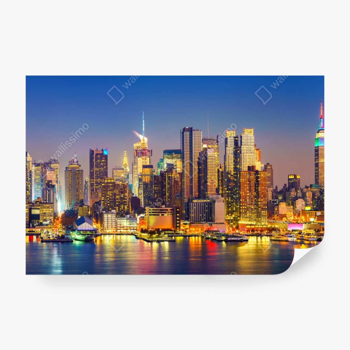 Fototapeta panorama Manhattanu o zmierzchu – Wallissimo® Fototapeta panorama Manhattanu o zmierzchu – Wallissimo®