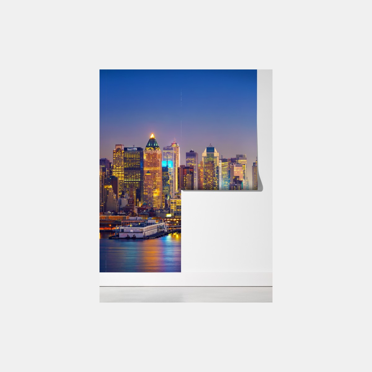 Fototapeta panorama Manhattanu o zmierzchu – Wallissimo® Fototapeta panorama Manhattanu o zmierzchu – Wallissimo®