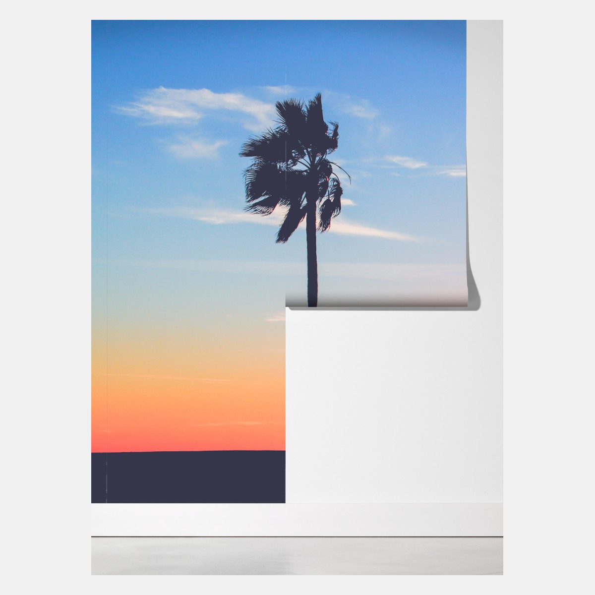 Fototapeta zachód słońca nad plażą z sylwetką wieży ratownika – Wallissimo® Fototapeta zachód słońca nad plażą z sylwetką wieży ratownika – Wallissimo®