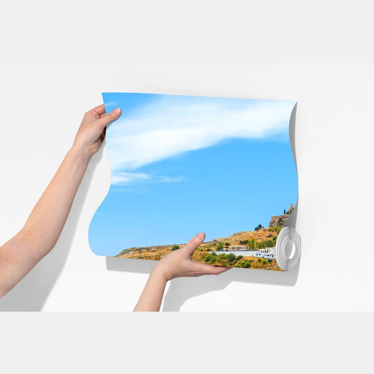 Fototapeta słoneczna zatoka z nadmorskim miasteczkiem – Wallissimo® Fototapeta słoneczna zatoka z nadmorskim miasteczkiem – Wallissimo®