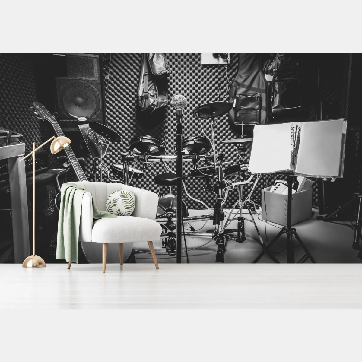 Fototapeta monochromatyczne studio muzyczne – Wallissimo® Fototapeta monochromatyczne studio muzyczne – Wallissimo®