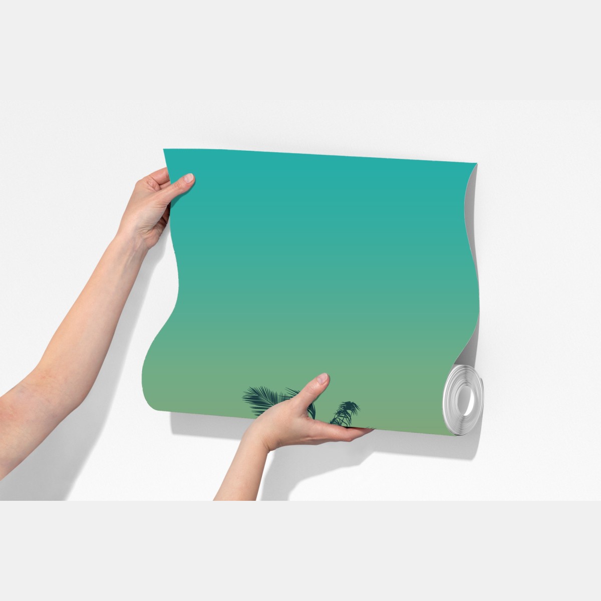 Fototapeta tropikalny zachód słońca z palmami – Wallissimo® Fototapeta tropikalny zachód słońca z palmami – Wallissimo®