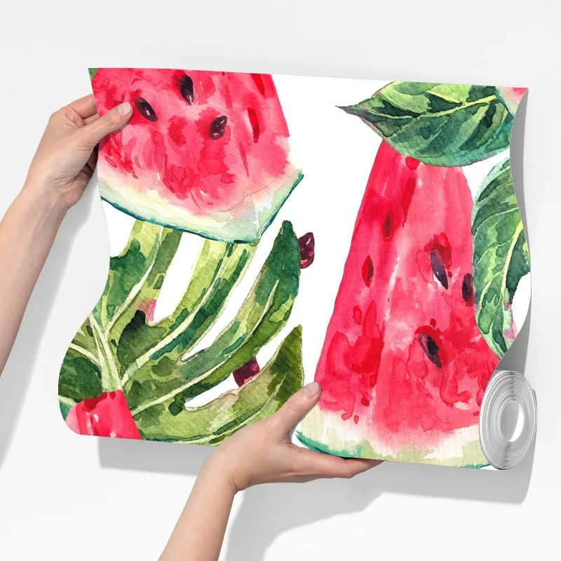 Fototapeta akwarelowy wzór z arbuzami – Wallissimo® Fototapeta akwarelowy wzór z arbuzami – Wallissimo®
