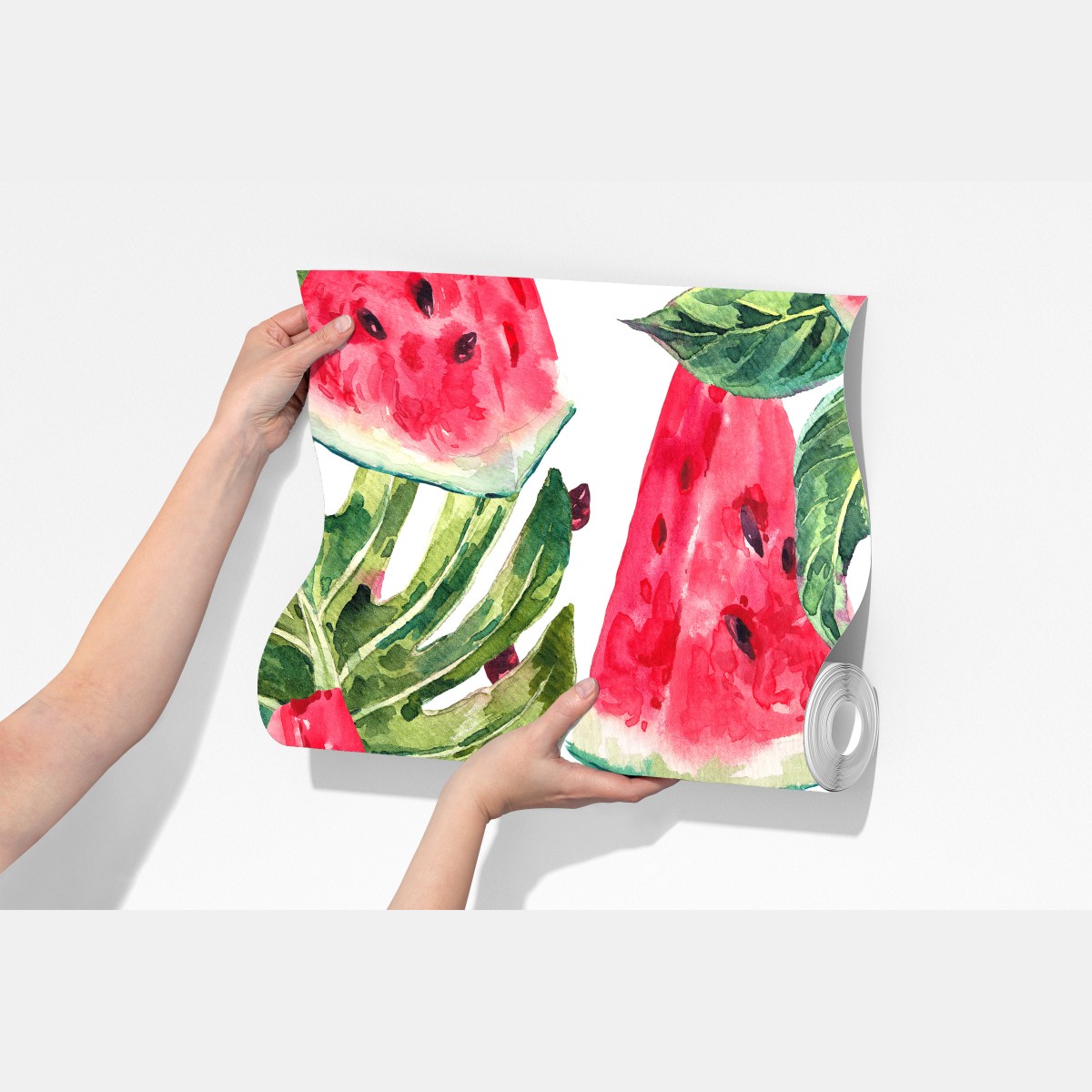 Fototapeta akwarelowy wzór z arbuzami – Wallissimo® Fototapeta akwarelowy wzór z arbuzami – Wallissimo®