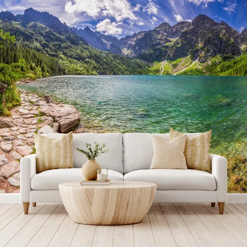 Fototapeta panorama Morskiego Oka, Tatry – Wallissimo® Fototapeta panorama Morskiego Oka, Tatry – Wallissimo®