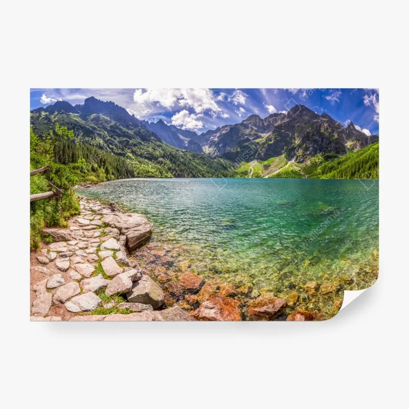 Fototapeta alpaki i lamy pasące się przy Mt Ausangate, Cusco – Wallissimo®