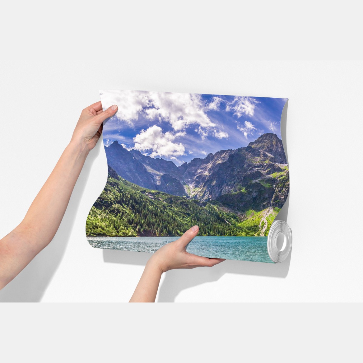 Fototapeta panorama Morskiego Oka, Tatry – Wallissimo® Fototapeta panorama Morskiego Oka, Tatry – Wallissimo®