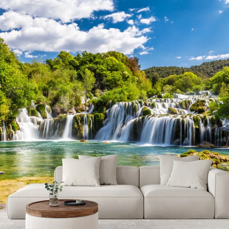 Fototapeta spokojny wodospad Skradinski Buk w Parku Narodowym Krka