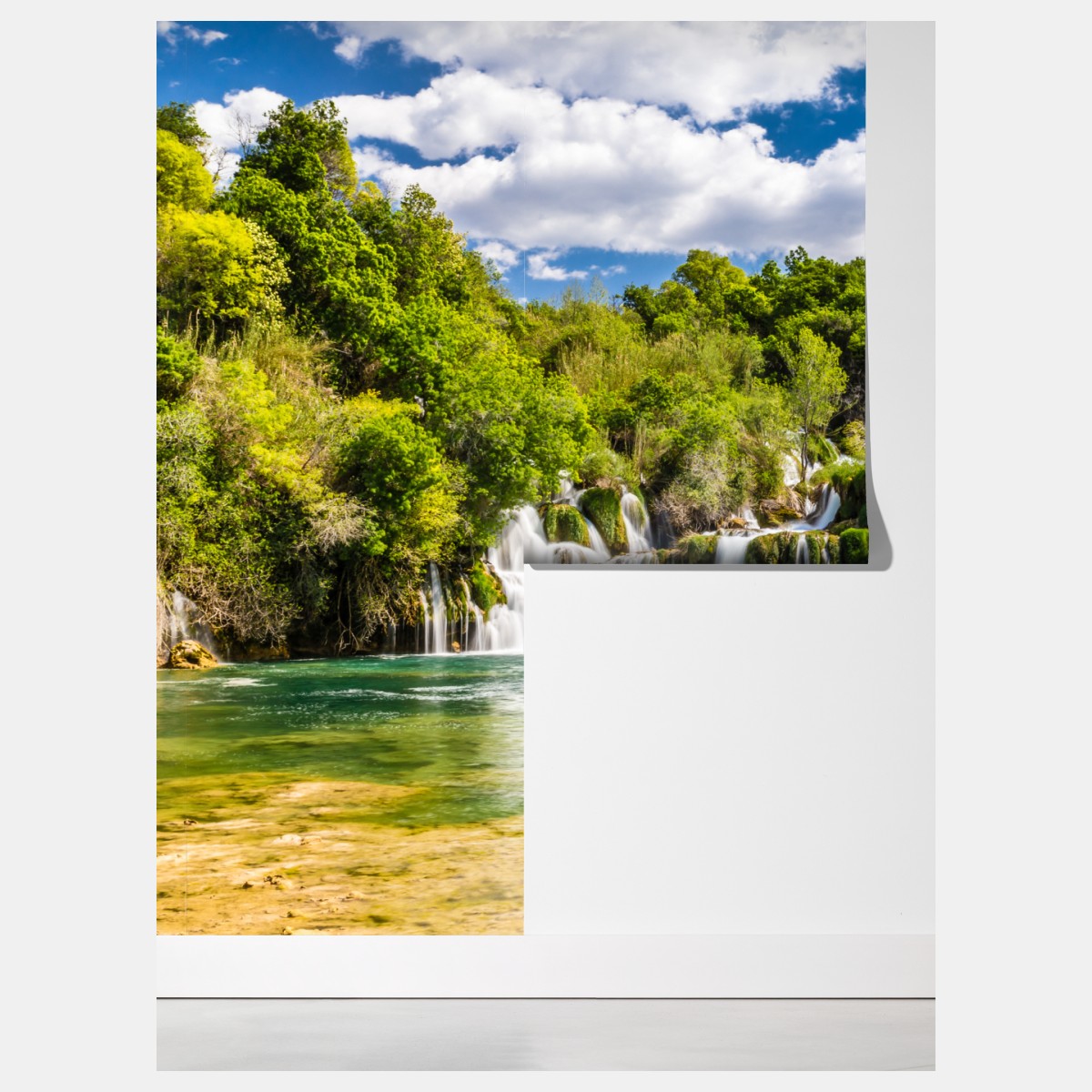 Fototapeta spokojny wodospad Skradinski Buk w Parku Narodowym Krka – Wallissimo® Fototapeta spokojny wodospad Skradinski Buk w Parku Narodowym Krka – Wallissimo®