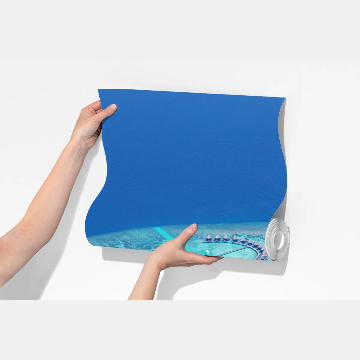 Fototapeta tropikalna wyspa z lotu ptaka i wodnosamolotem – Wallissimo® Fototapeta tropikalna wyspa z lotu ptaka i wodnosamolotem – Wallissimo®