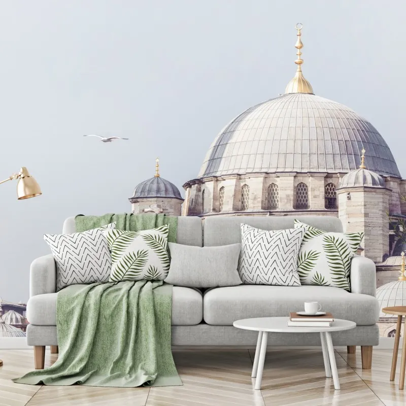 Fototapeta Stambuł kopuły meczetu w delikatnym świetle