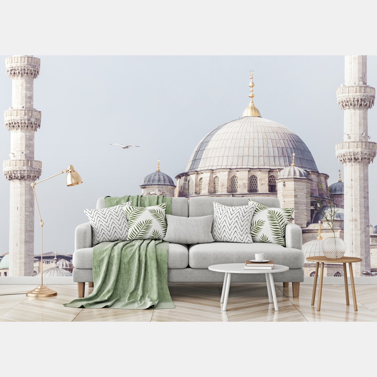 Wall mural Istanbul mosque domes in soft light