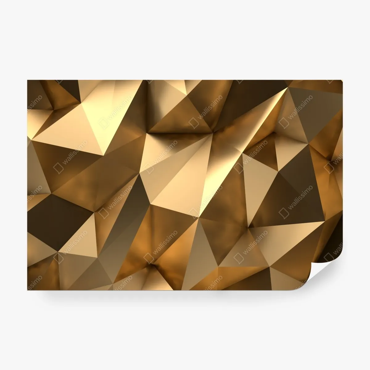 Fototapeta złote geometryczne fasety – Wallissimo® Fototapeta złote geometryczne fasety – Wallissimo®