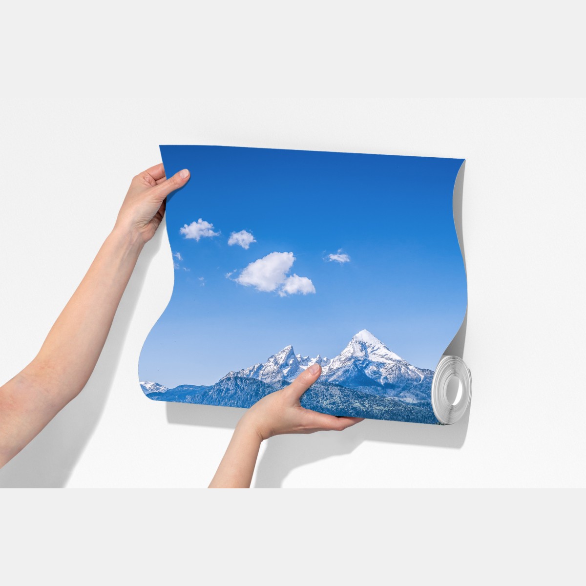 Fototapeta alpejskie odbicie: spokojny krajobraz górski – Wallissimo® Fototapeta alpejskie odbicie: spokojny krajobraz górski – Wallissimo®