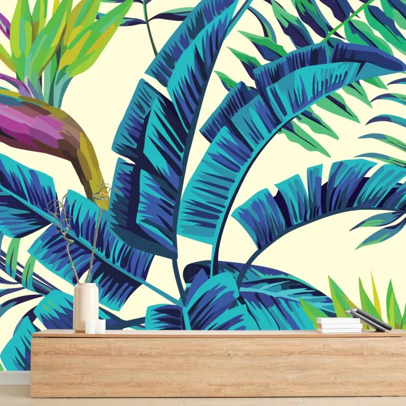 Fototapeta tropikalne turkusowe liście