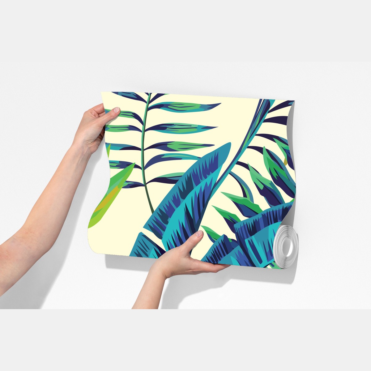 Fototapeta tropikalne turkusowe liście – Wallissimo® Fototapeta tropikalne turkusowe liście – Wallissimo®