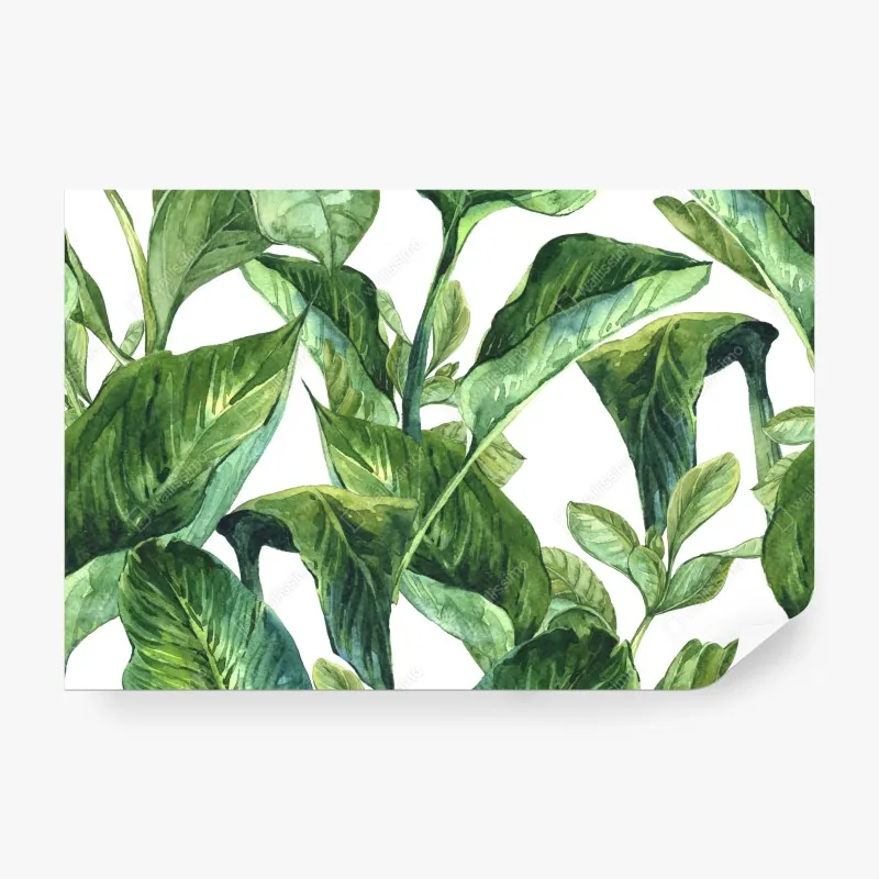 Fototapeta spokojne alpejskie jezioro odbijające ośnieżone szczyty i jesienne drzewa – Wallissimo®