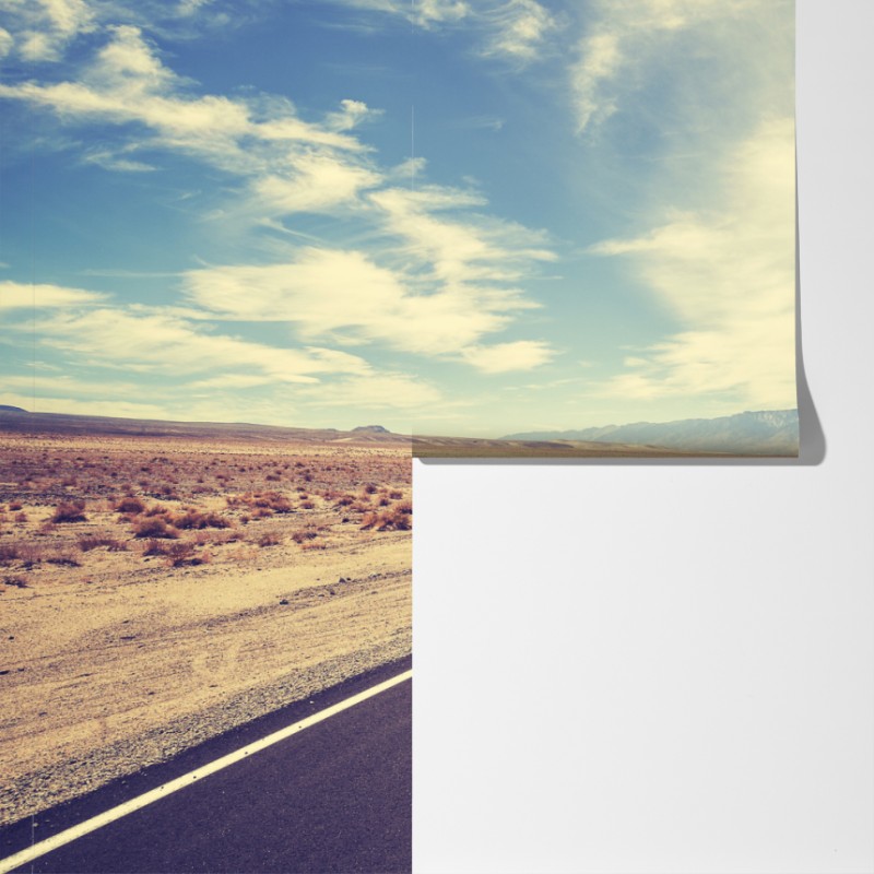 Fototapeta vintage wiejska droga pod rozległym niebem – Wallissimo® Fototapeta vintage wiejska droga pod rozległym niebem – Wallissimo®