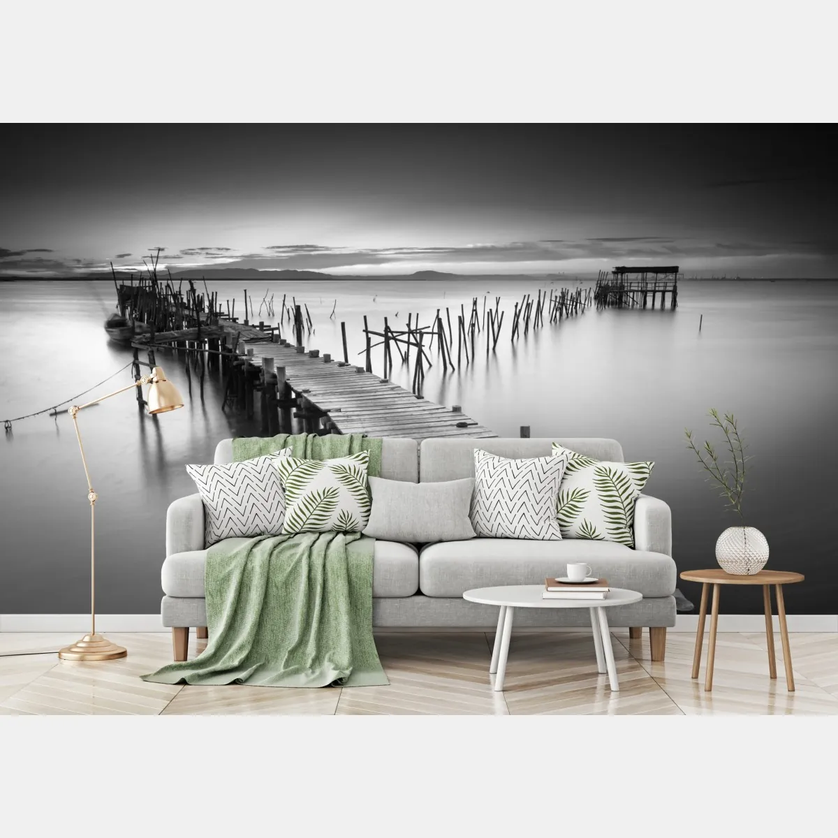 Fototapeta spokojne drewniane molo o zmierzchu – Wallissimo® Fototapeta spokojne drewniane molo o zmierzchu – Wallissimo®