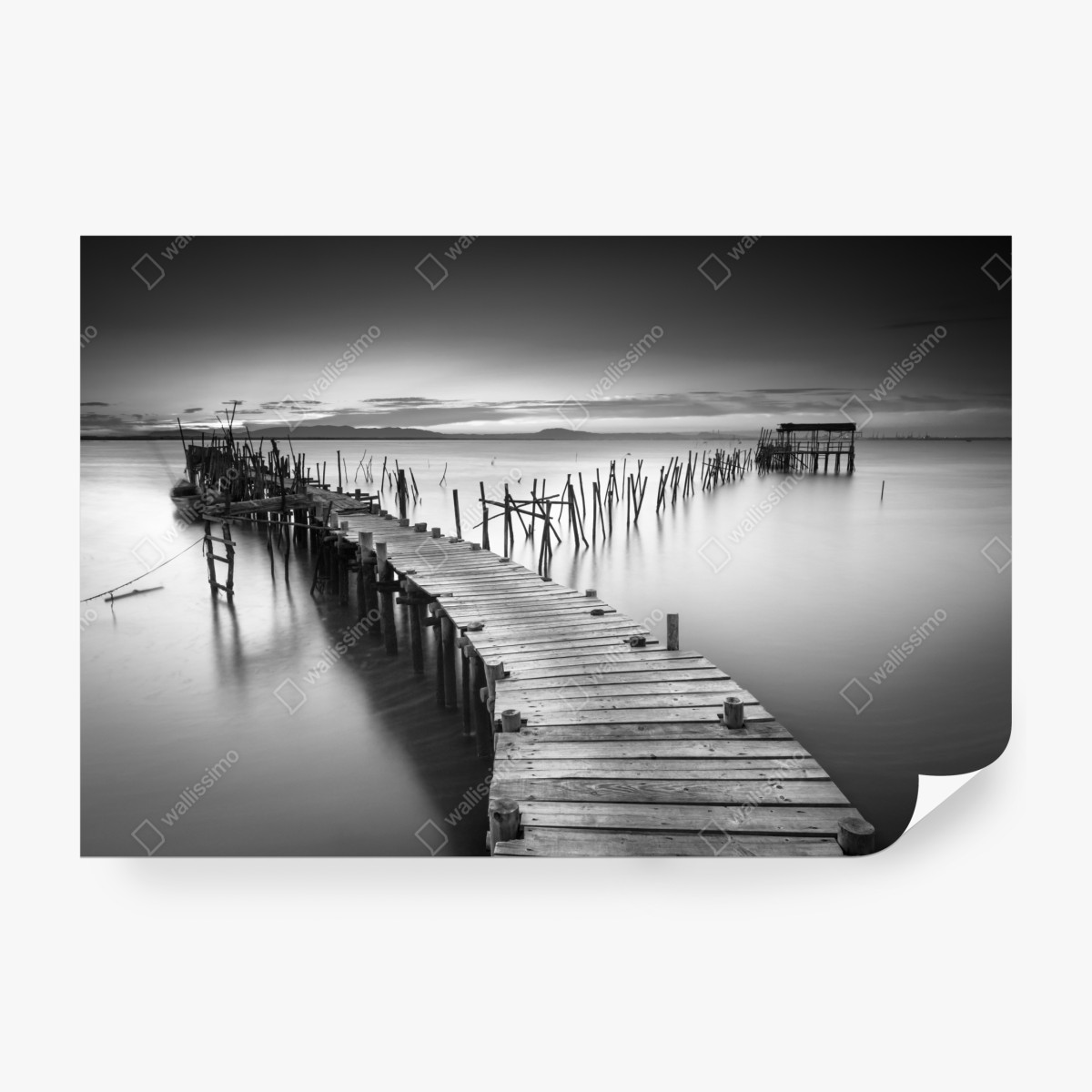 Fototapeta spokojne drewniane molo o zmierzchu – Wallissimo® Fototapeta spokojne drewniane molo o zmierzchu – Wallissimo®