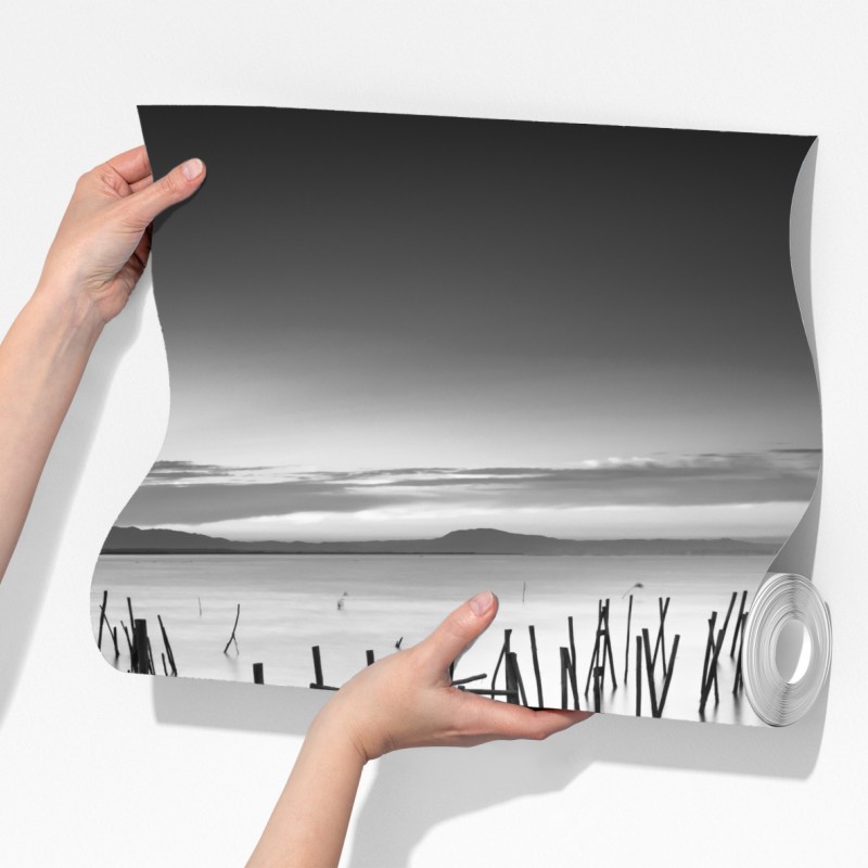 Fototapeta spokojne drewniane molo o zmierzchu – Wallissimo® Fototapeta spokojne drewniane molo o zmierzchu – Wallissimo®