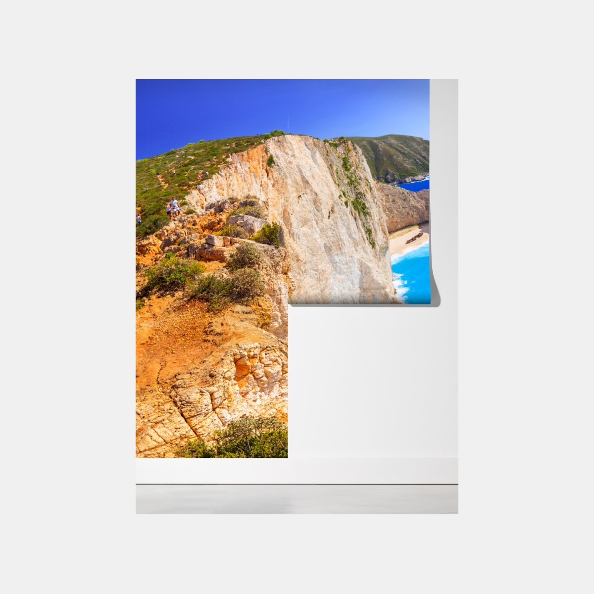 Fototapeta turkusowa panorama klifu i plaży – Wallissimo® Fototapeta turkusowa panorama klifu i plaży – Wallissimo®