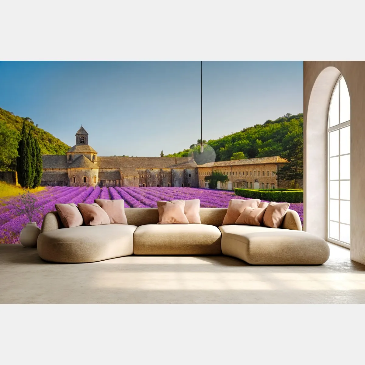 Fototapeta pola lawendy przy Opactwie Sénanque, Prowansja – Wallissimo® Fototapeta pola lawendy przy Opactwie Sénanque, Prowansja – Wallissimo®