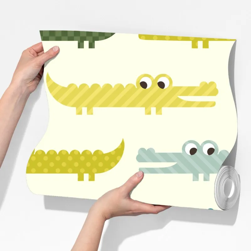 Fototapeta wesoły wzór krokodyli do pokoju dziecięcego – Wallissimo® Fototapeta wesoły wzór krokodyli do pokoju dziecięcego – Wallissimo®