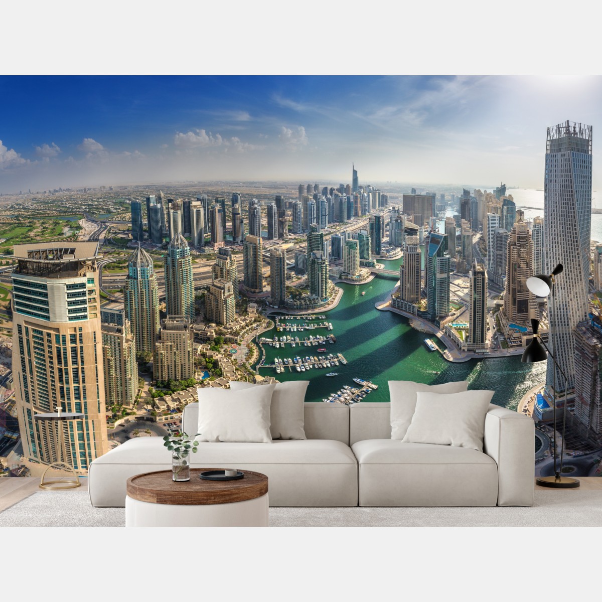 Wall mural Dubai Marina skyline panorama