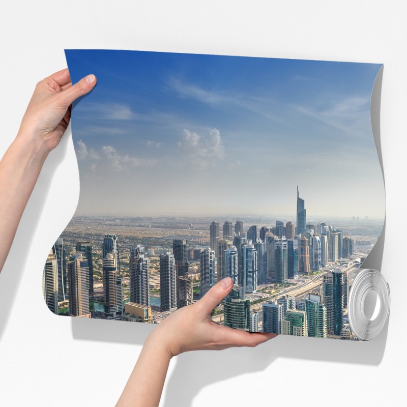 Fototapeta Dubaj Marina panorama miasta – Wallissimo® Fototapeta Dubaj Marina panorama miasta – Wallissimo®