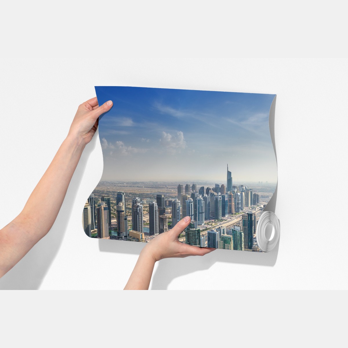 Fototapeta Dubaj Marina panorama miasta – Wallissimo® Fototapeta Dubaj Marina panorama miasta – Wallissimo®