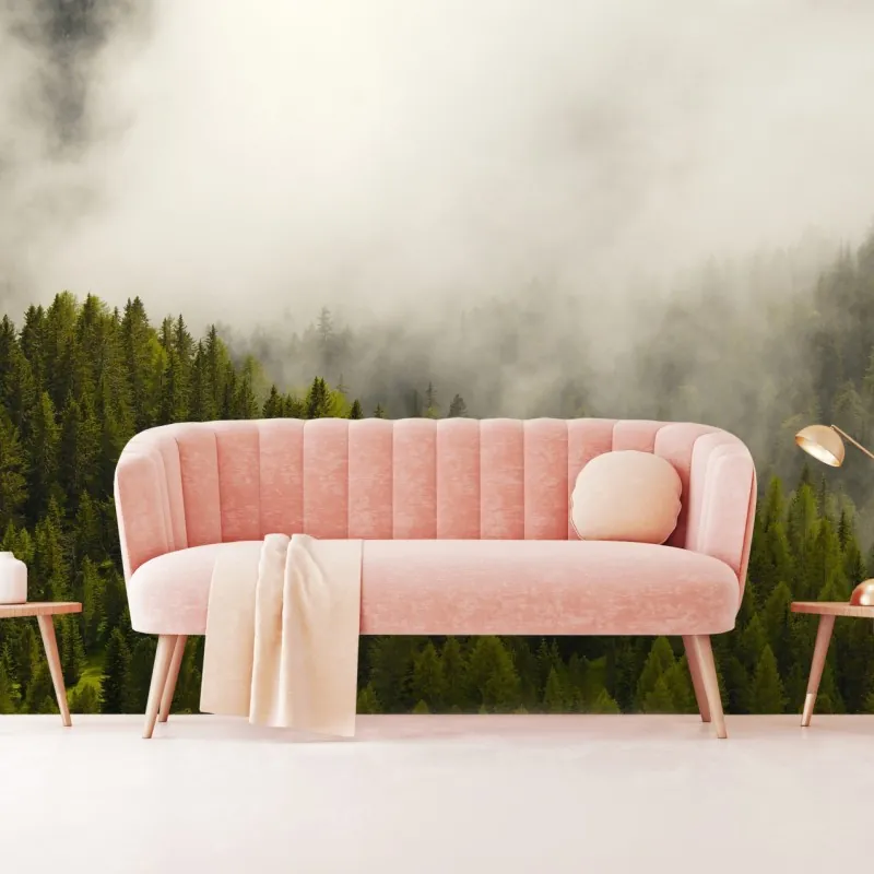 Fototapeta mglisty las iglasty