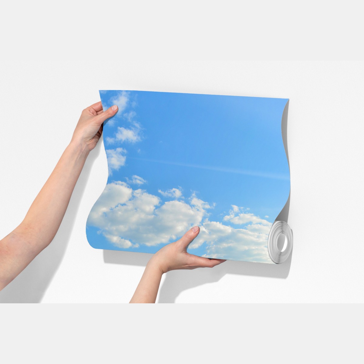 Fototapeta złote pole siana pod błękitnym niebem – Wallissimo® Fototapeta złote pole siana pod błękitnym niebem – Wallissimo®