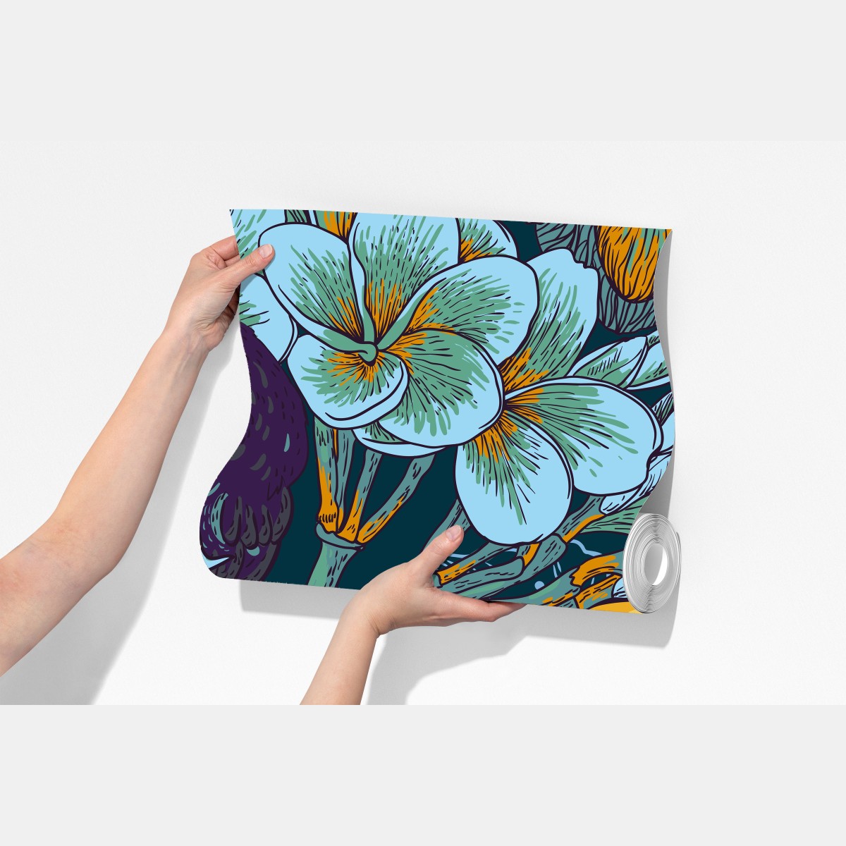 Fototapeta tropikalny wzór z tukaniami i kwiatami – Wallissimo® Fototapeta tropikalny wzór z tukaniami i kwiatami – Wallissimo®