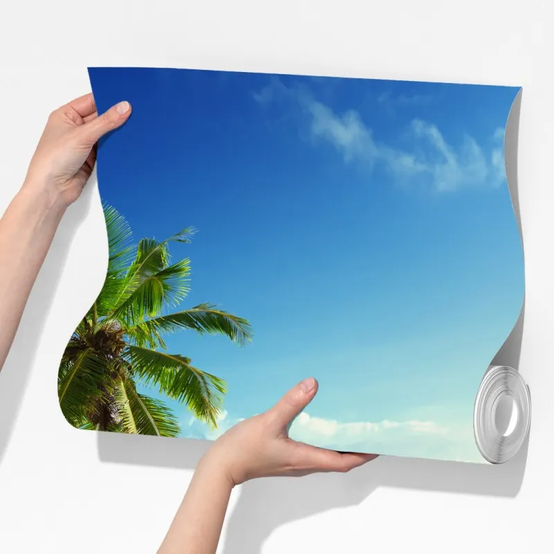 Fototapeta tropikalna plaża na Karaibach o zachodzie słońca – Wallissimo® Fototapeta tropikalna plaża na Karaibach o zachodzie słońca – Wallissimo®