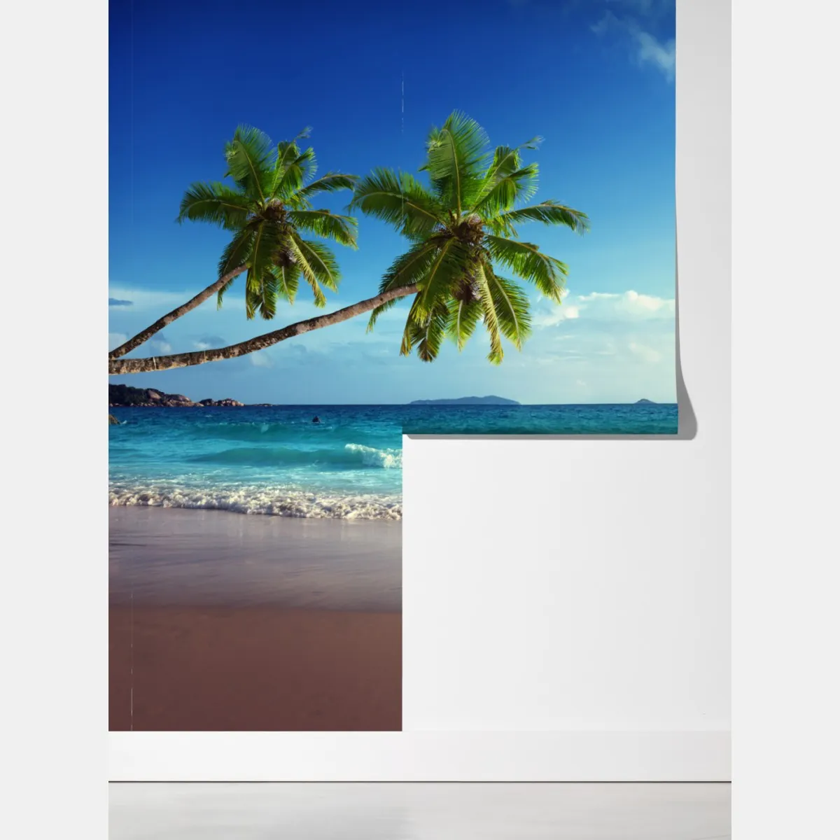 Fototapeta tropikalna plaża na Karaibach o zachodzie słońca – Wallissimo® Fototapeta tropikalna plaża na Karaibach o zachodzie słońca – Wallissimo®