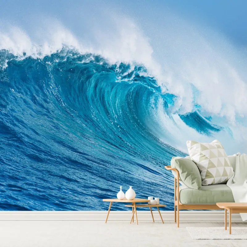 Fototapeta majestatyczna turkusowa fala oceaniczna