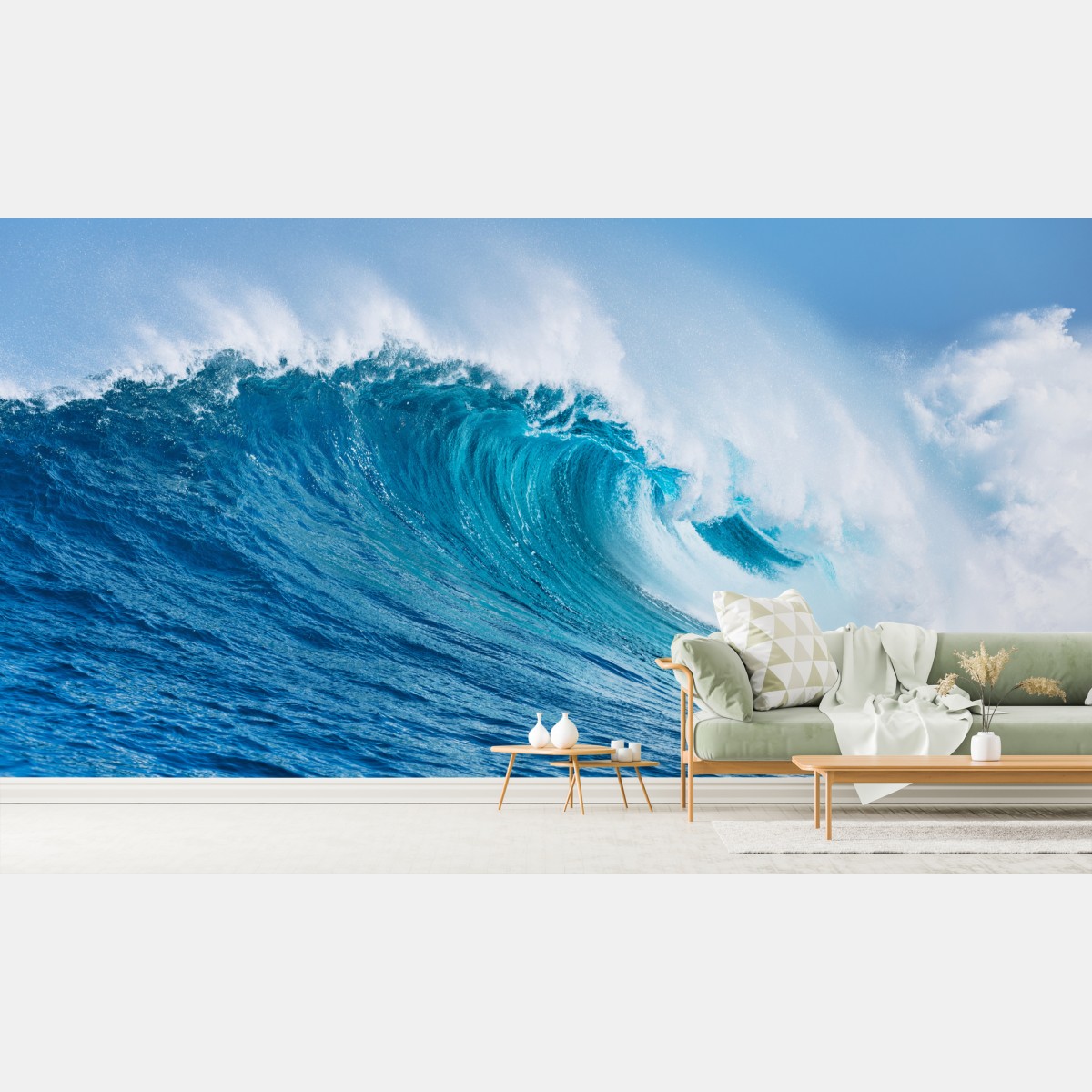 Wall mural majestic turquoise ocean wave