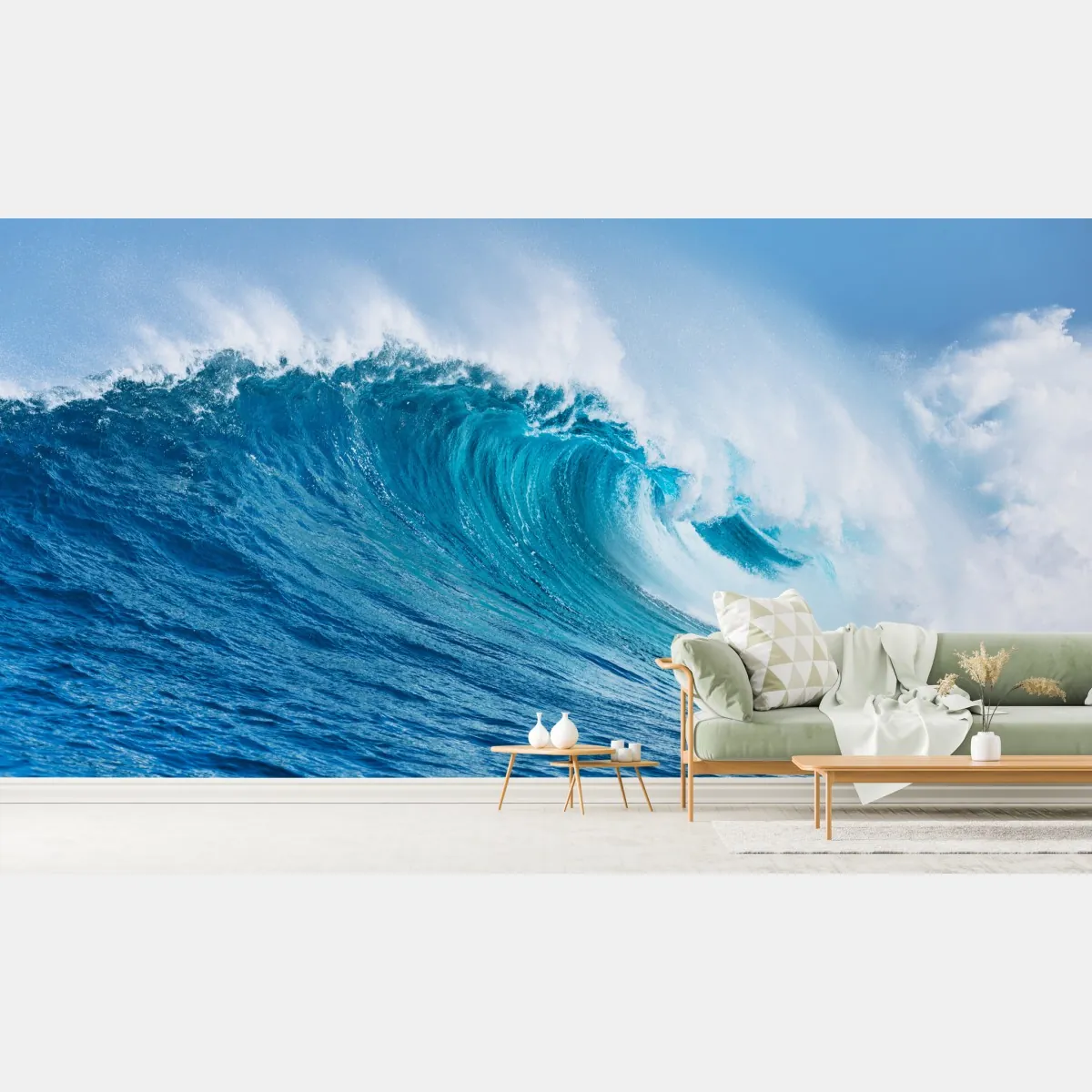 Fototapeta majestatyczna turkusowa fala oceaniczna – Wallissimo® Fototapeta majestatyczna turkusowa fala oceaniczna – Wallissimo®