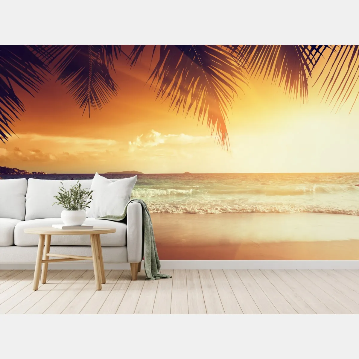 Fototapeta plaża o zachodzie słońca na Karaibach – Wallissimo® Fototapeta plaża o zachodzie słońca na Karaibach – Wallissimo®