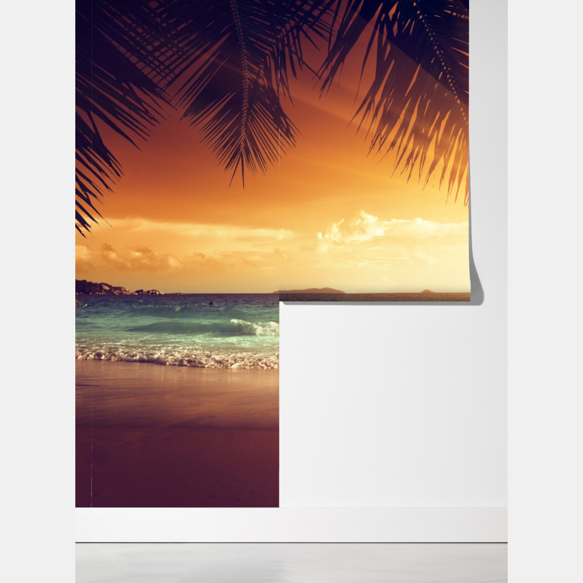 Fototapeta plaża o zachodzie słońca na Karaibach – Wallissimo® Fototapeta plaża o zachodzie słońca na Karaibach – Wallissimo®