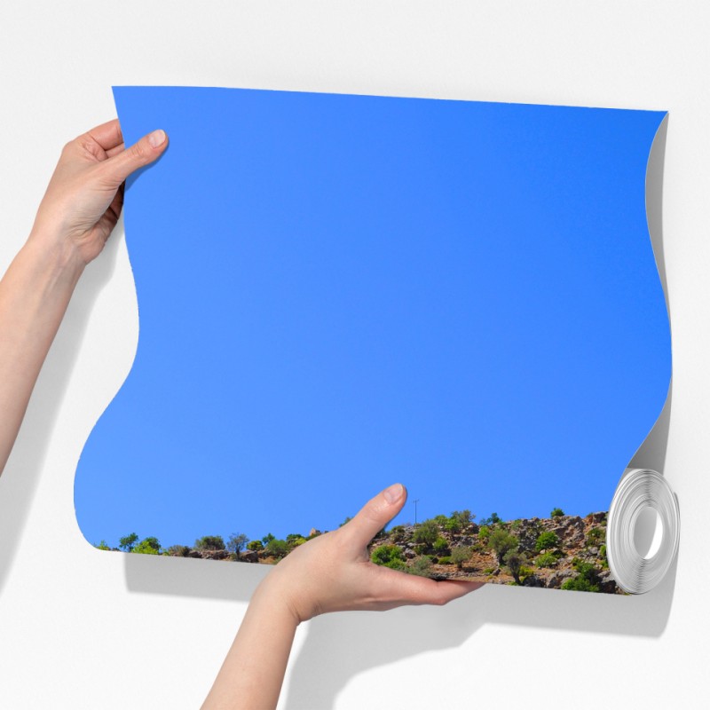 Fototapeta słoneczna zatoka śródziemnomorska z turkusową wodą – Wallissimo® Fototapeta słoneczna zatoka śródziemnomorska z turkusową wodą – Wallissimo®