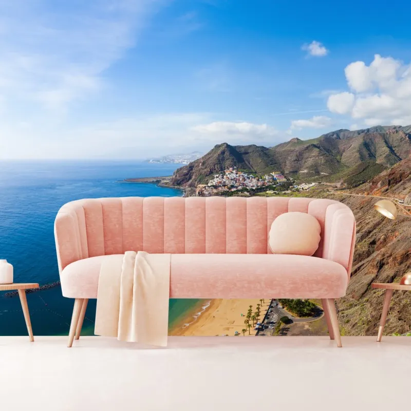 Fototapeta plaża Las Teresitas, panorama Teneryfy