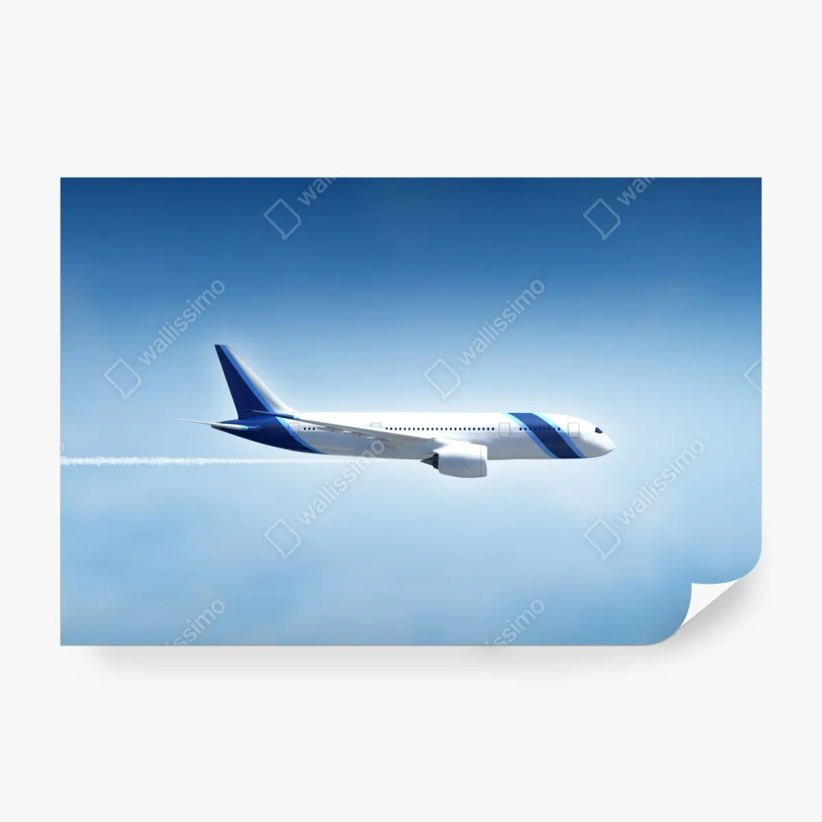 Fototapeta odrzutowiec na czystym niebie – Wallissimo® Fototapeta odrzutowiec na czystym niebie – Wallissimo®
