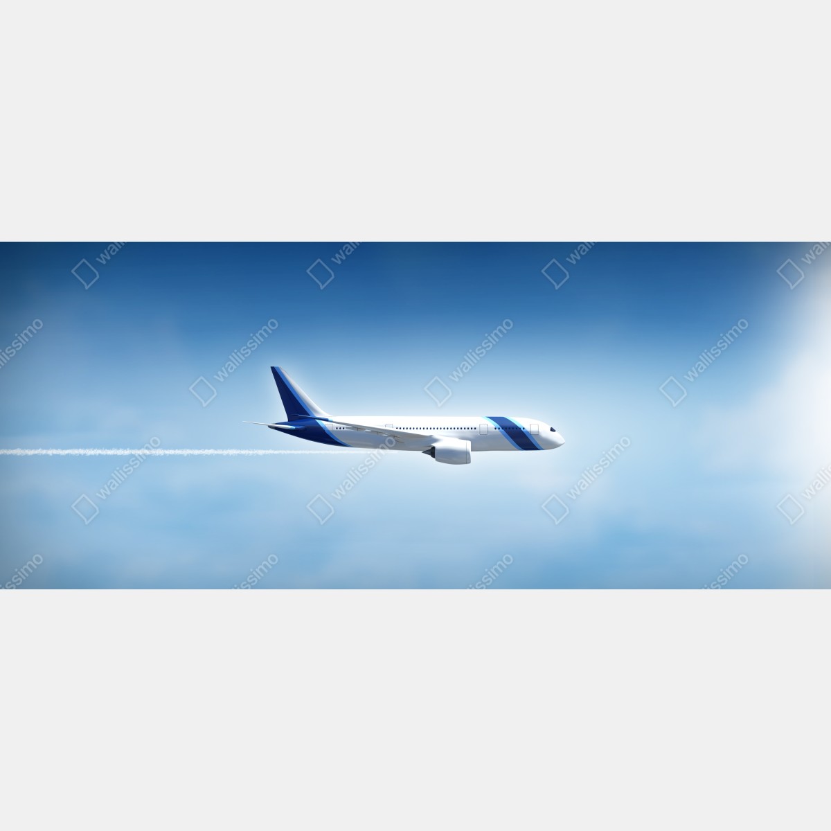 Fototapeta odrzutowiec na czystym niebie – Wallissimo® Fototapeta odrzutowiec na czystym niebie – Wallissimo®