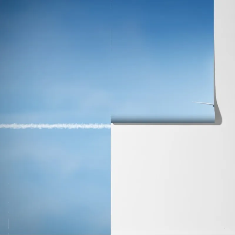 Fototapeta odrzutowiec na czystym niebie – Wallissimo® Fototapeta odrzutowiec na czystym niebie – Wallissimo®